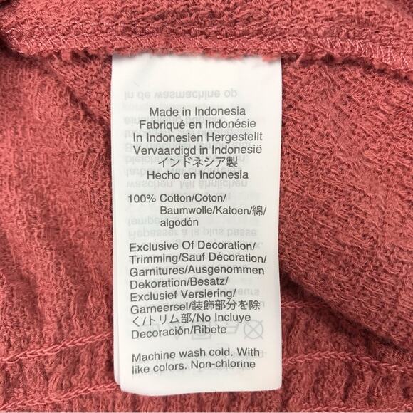 MADEWELL Knit Top Women XXS Smocked Oversize Coquette Boho Romantic Acubi Y2K - Picture 11 of 13